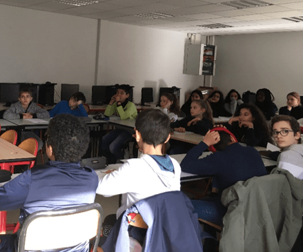 Classe de 5 éme du collège Pierre Labitrie